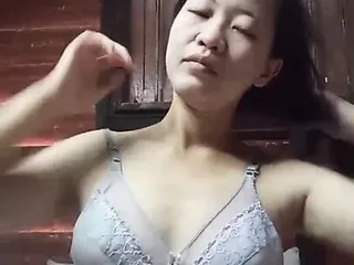 Chinese girl alone at home 47