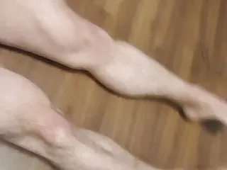fitness guy doing workout in home
