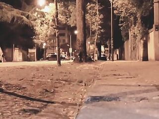 Outlaw6973, taking advantage of the warm early spring night, to film himself naked in the streets of Porto