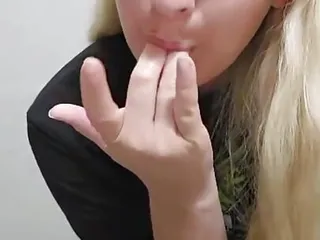 Double Feature: Quickie in an open doorway + Cumming all over my fingers and sucking it off of them! - Mama_Foxx94