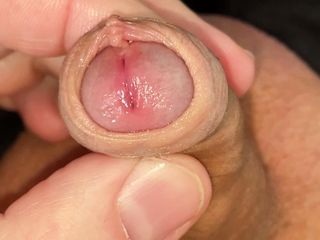 foreskin play small juicy cock