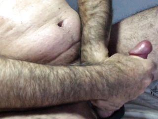 HAIRY DAD OhTrevor Ball stretcher and cock ring fun 