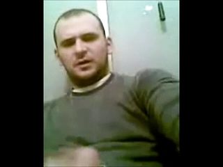 Horny serbian soldier cums