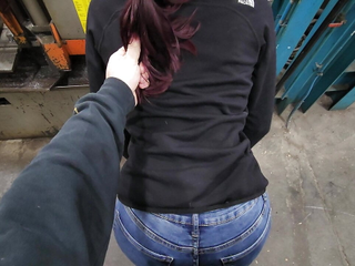 babe with hot natural ass at work gives it up to coworker and fucks 