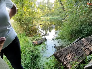 munichgold&#039;s outdoor habdjob, blowjob public in the forest .. have fun