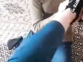 Iranian Lesbian foot slave