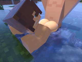 Minecraft gay sex guy takes cock from steve