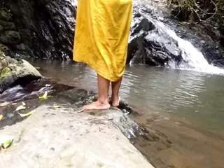 Fucking my married stepcousin under waterfall &ndash; public sex