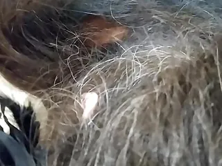 Close up of her pussy and ass, she pleasures herself