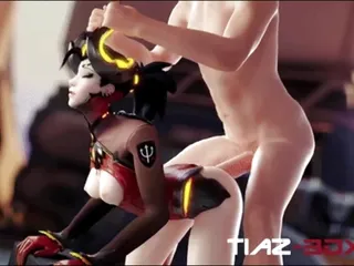evil Skin Mercy Grabbed By the Horns and Fucked