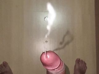 Super massive cum in slow motion with big dick after 4 days without jerkoff