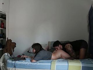 stepbrother fucks my tight pussy until he cums