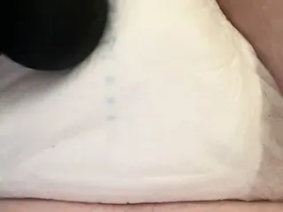 18+ trying to edge with diaper and strong vibrator - do not cum
