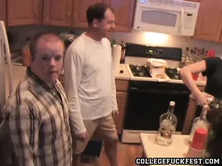 College cock whore sucks dick in POV