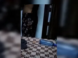 Indian wife changing clothes, husband making video