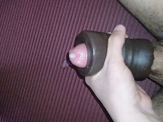 POV &ndash; Fuck my fake pussy toy and cum on my gf&rsquo;s yoga mat 