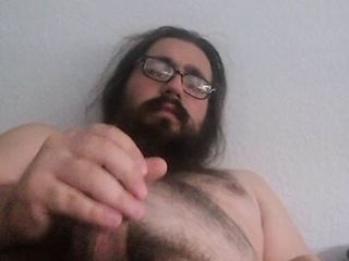Young fat bear fucks himself with his toy, talks about getting fatter and cums