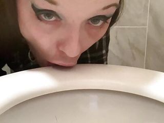 Cleaning the toilet with my mouth 