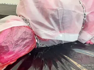 Multi-layer raincoat self bondage play