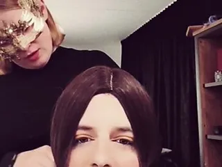 Mistress Fiona and Her cute sissy slave (phone footage)