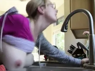 Busty Cheating Wife Banged On Kitchen Counter
