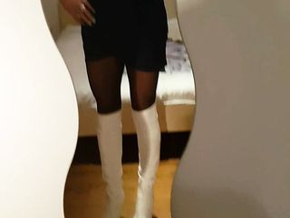 Myself in dress stockings and boots