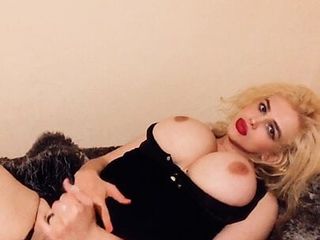 Huge tits Shemale Tanya Masturbates to cum