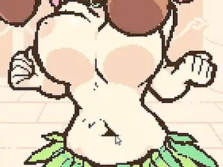 CocoNut Shake - Pixel Hentai game &ndash; Huge breasts, beach milking