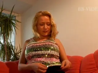 Hot German MILF POV caught masturbating with her long sex toy
