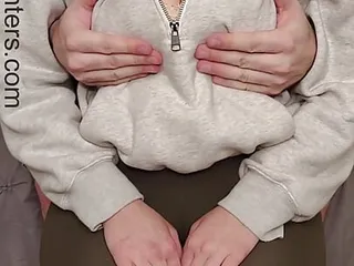 Parent-Teacher Meeting ends up in a Intimate Boob Massage