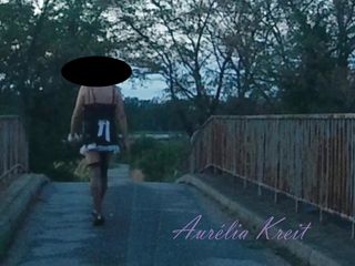 aurelia your maid dressed on rail bridge