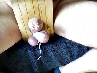 Jerking, Balls Tied &amp; Separated, Ruined Cum Squeeze