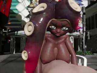 Marina From Splatoon Drools on the Cock She Has Between Her Tits