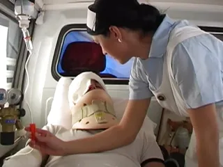 Amazing looking nurse pleasing her patient&#039;s hard cock