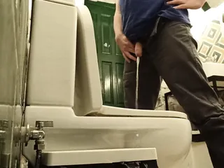 Pissing in a public toilet &ndash; hidden cam
