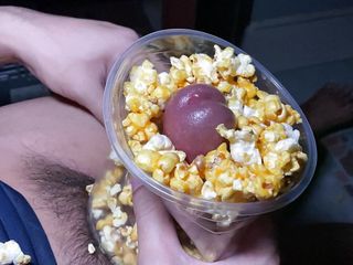 I fuck popcorn while watching a movie.