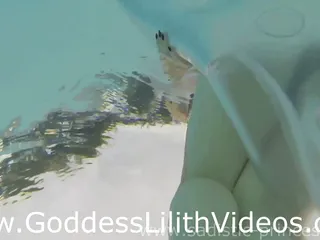 TOPLESS Underwater Foot Worship!!