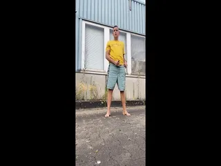  German twink jerks off naked outdoors Twinkboy82