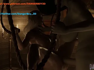 Resident Evil Futa Lady Dimitrescu BDSM - Futanari pounds female