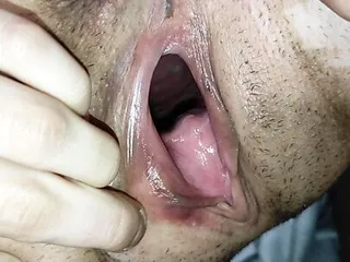 Adorable  teen pussy fucked and internal creampie in close-up