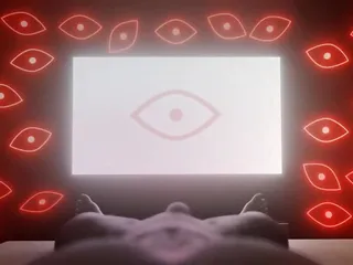 While watching a porno, a sexy ghost comes out of your tv and starts fucking you