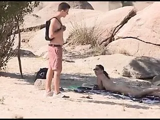 A stranger falls for Jotade&#039;s big cock at the nudist beach