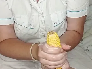I spread the cream on the corn and rub it in, and fuck it like a member of the subscriber.