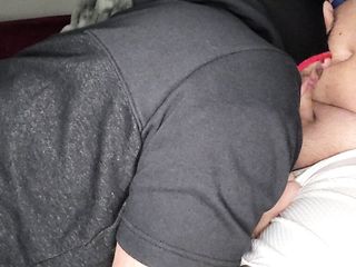 Chaser sucking chubby guy&rsquo;s cock