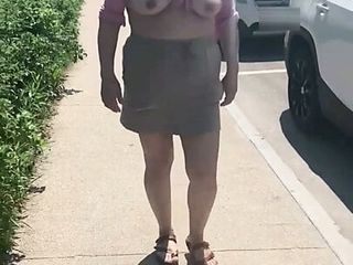 Walking with my tits out