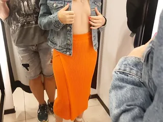 A Sexy Stranger Asked Me to look at her in the fitting Room.