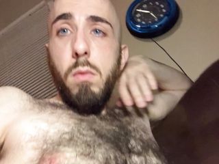 Blue-eyed bald white guy gives a quick and quiet tour of my very hairy torso