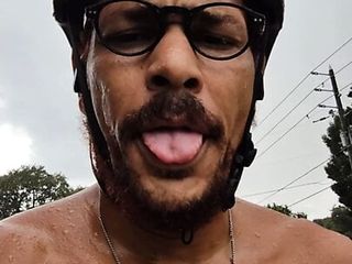 Bike ride in the rain.