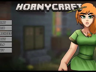 HornyCraft Minecraft Hentai game parody PornPlay Ep.1 a sexy gold bikini armor for Alex 