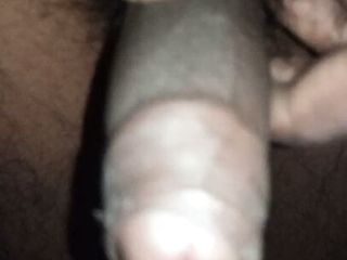 Black Asian boy playing with her black dick. 